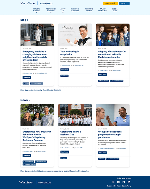 Blog layout
